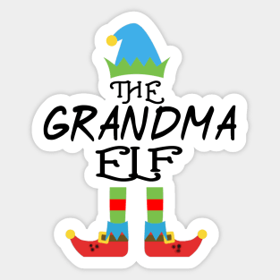 The Grandma Elf Matching Family Group Christmas Party SANTA Sticker